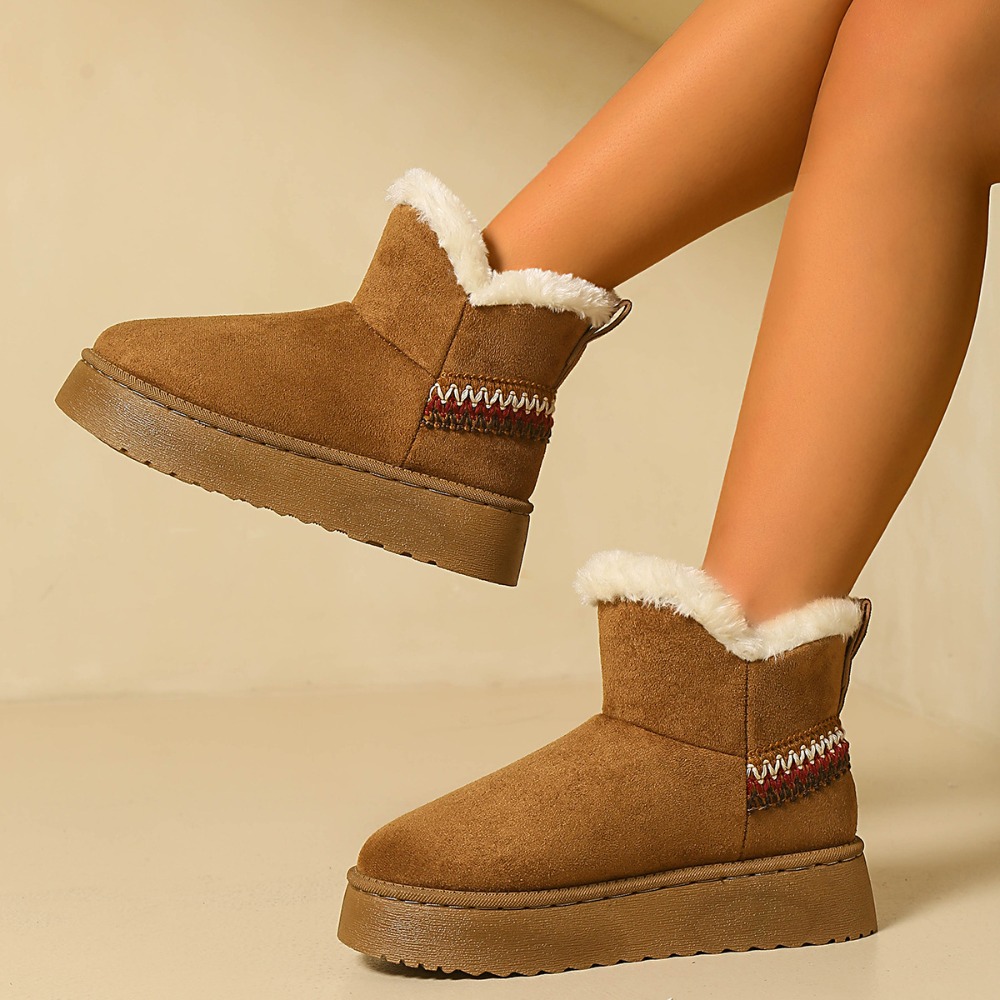 Espadrille Slip On - 새로운 겨울 여성용 스웨이드 스노우 부츠,