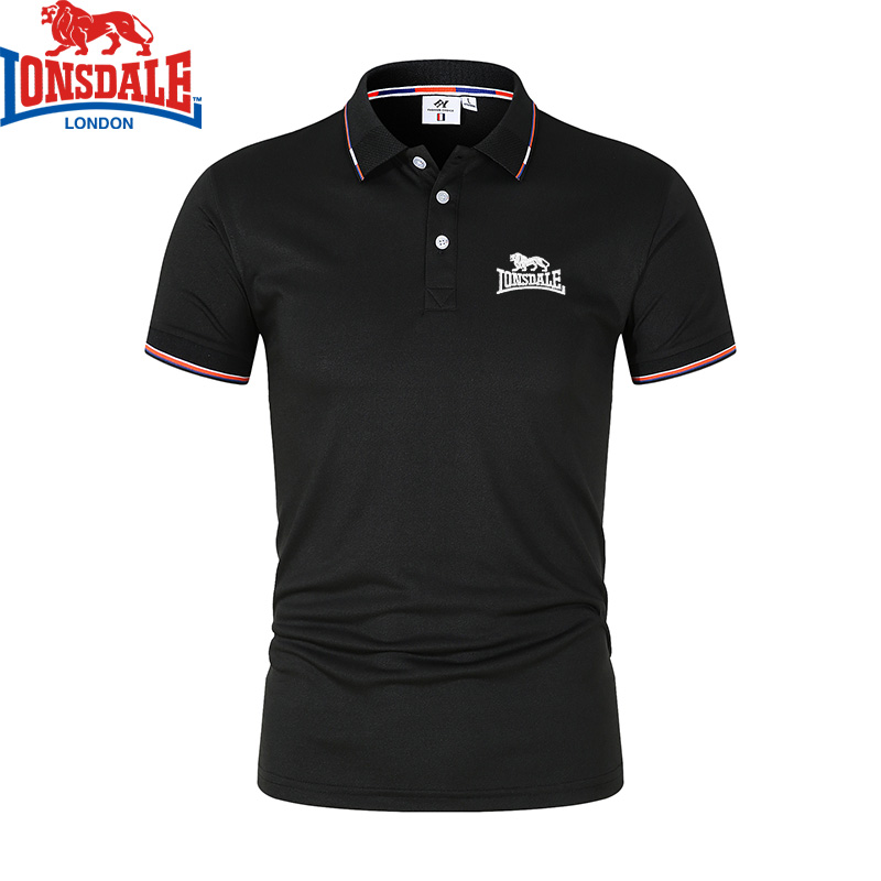 LONSDALE 프린트 남성용 통기성 폴로 셔츠, 여름 - Shirt Camp Collar 리뷰 및 가격