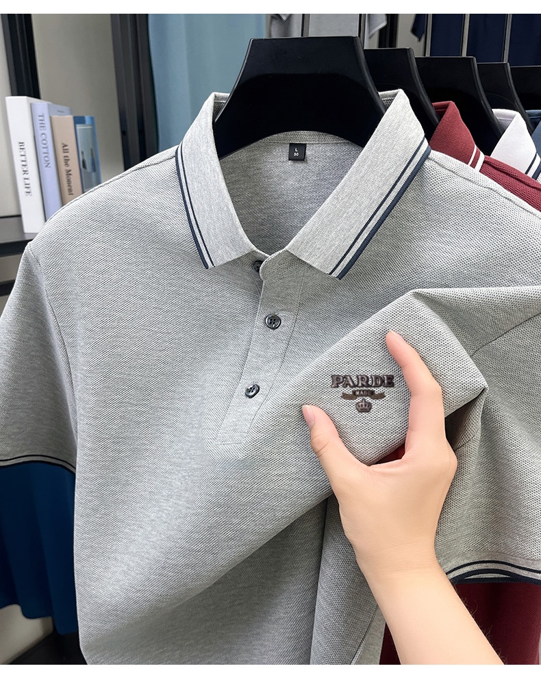 남성용 100% 코튼 피케 폴로 셔츠 반팔 스트라이프  - Polo Shirt Pique 리뷰 및 가격