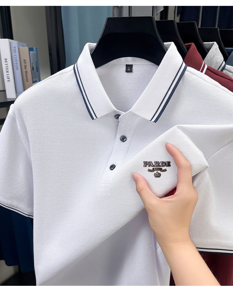 남성용 100% 코튼 피케 폴로 셔츠 반팔 스트라이프  - Polo Shirt Pique 리뷰 및 가격