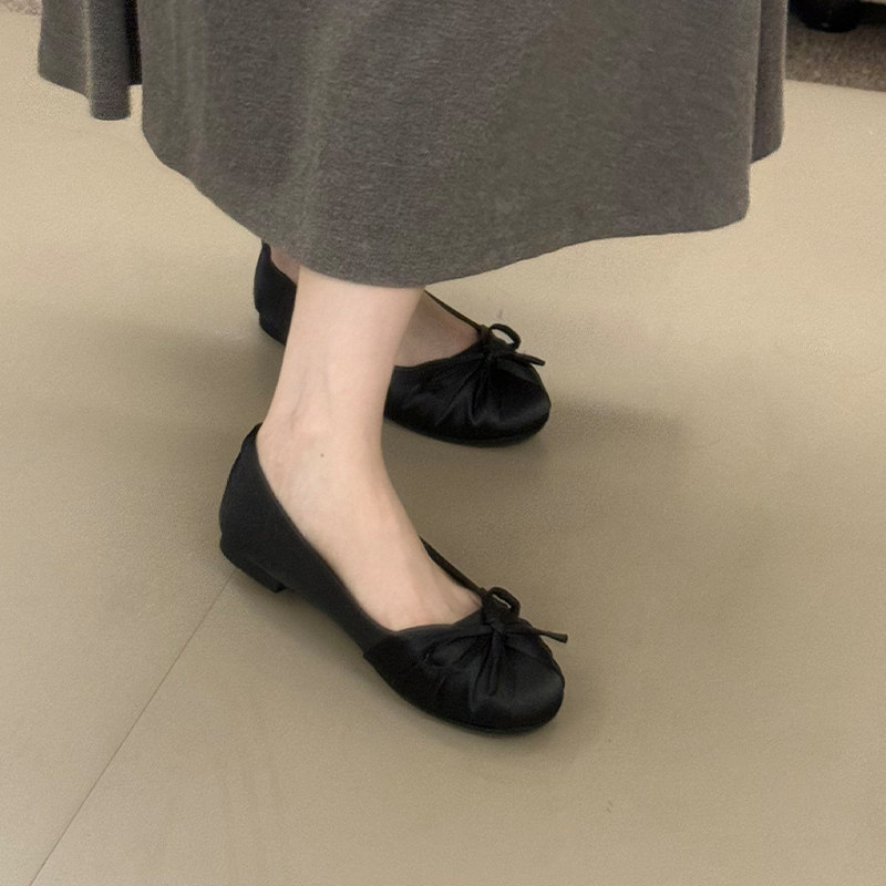 2026년 신상 리본 장식 새틴 얕은 굽 싱글 슈즈 여 - Espadrille Slip On 리뷰 및 가격