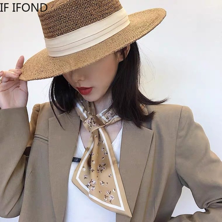 여성을위한 봄 여름 통기성 밀짚 모자 패션 캐주얼 페도 - Bucket Hat Straw 리뷰 및 가격